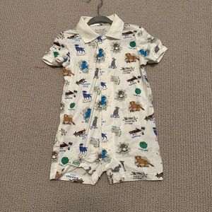 Magnetic Me Modal Romper in Dog Days print